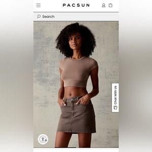 PacSun brown denim skirt. Size 23